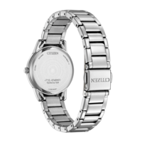 Citizen-kellon takaosa, ruostumaton teräs, Eco-Drive, vesitiivis, Japanin koneisto.